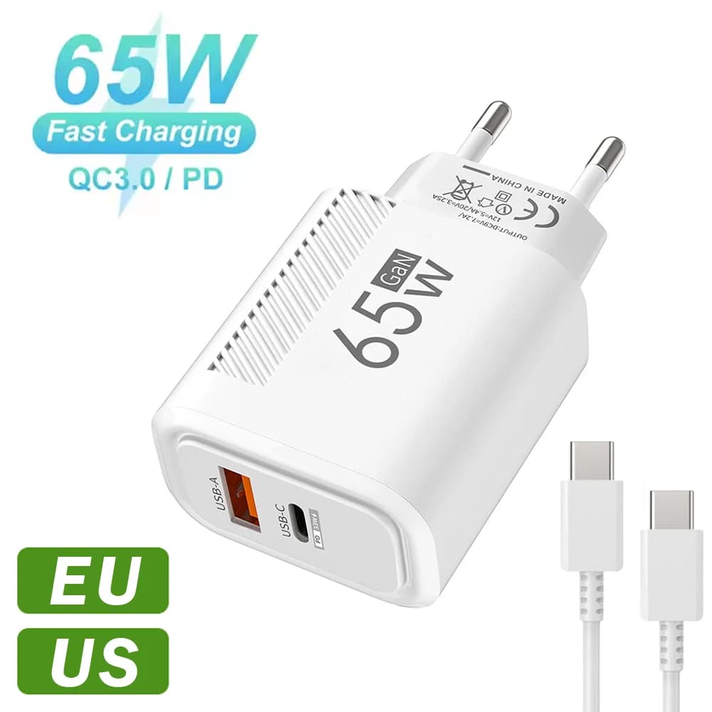 Зарядний пристрій GaN 65W USB-C