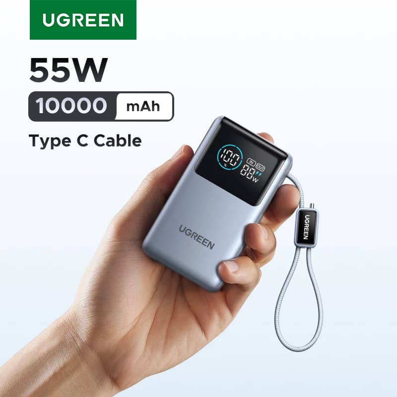 UGREEN павербанк 10000 мА·год 55W з дисплеєм