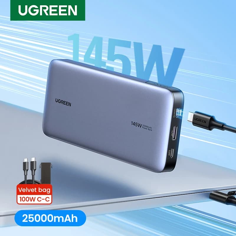 UGREEN павербанк 140W / 100W (25000 / 20000 мА·год)