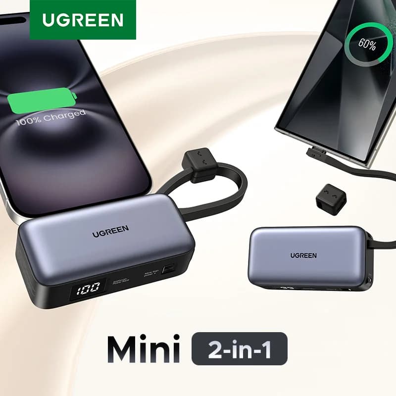 UGREEN павербанк 5000 мА·год з вилкою USB-C