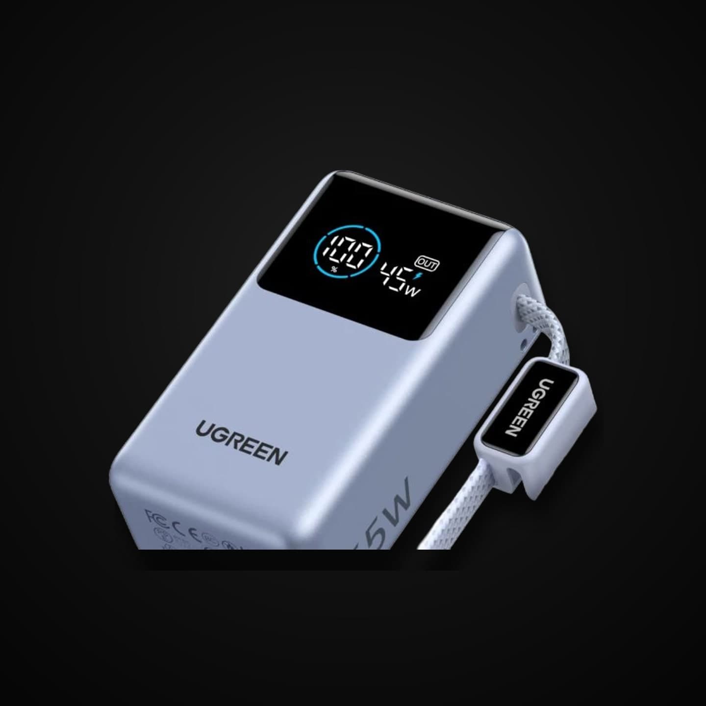 UGREEN павербанк 10000 мА·год 55W з дисплеєм